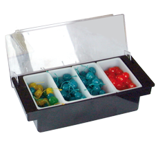 Cocktail pynt beholdere, 4 rum