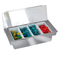 Cocktail pynt beholder, chrom